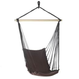 Espresso Cotton Padded Swing Chair