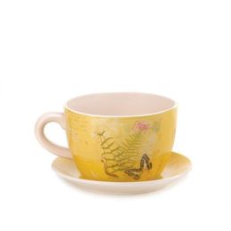 Garden Butterfly Teacup Planter