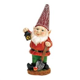 Little Lantern Gnome Solar Statue