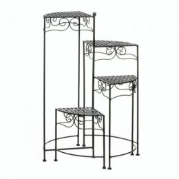 Black 4-tier Metal Plant Stand