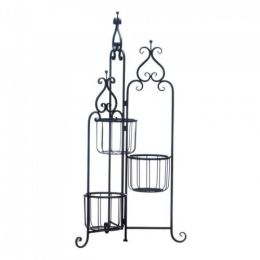 Black Iron Triple Plant Stand