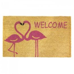 Flamingo Love Welcome Mat