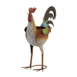 Multi-colored Rooster Planter