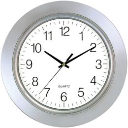 Timekeeper 6450 13 Chrome Bezel Round Wall Clock