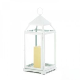 Large White Contemporary Lantern