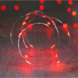 20 Led Copper Fairy Lights - Red