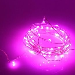 20 Led Copper Fairy Lights - Pink