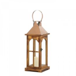 Rose Gold Wooden Lantern