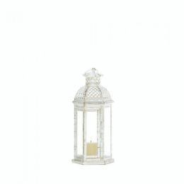 White Moroccan Lattice Lantern