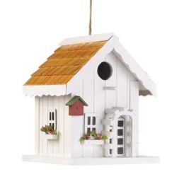 White Trellis Birdhouse