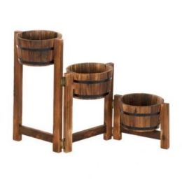 Country Barrels Planter Trio