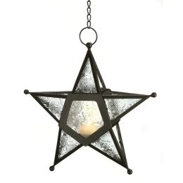 Clear Glass Star Lantern 10012287