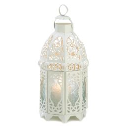 White Lattice Lantern 10013364