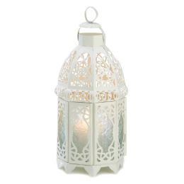 White Lattice Lantern 10013364