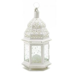 White Moroccan Lantern 10038465