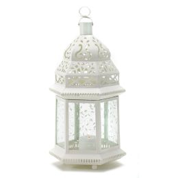 Large White Moroccan Lantern 10038466
