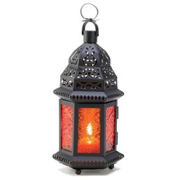 Amber Moroccan Candle Lantern 10001058