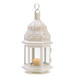 White Moroccan Lantern 10001064