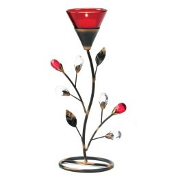 Ruby Blossom Tealight Holder 10001083