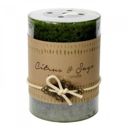 Citrus And Sage Pillar Candle 3x4