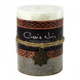 Cassis Noir Moroccan Pillar Candle 3x4