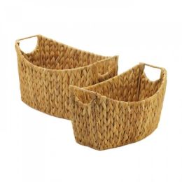 Natural Water Hyacinth Oblong Baskets