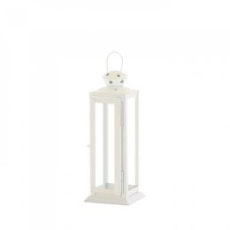 Small Cutout Stars White Lantern