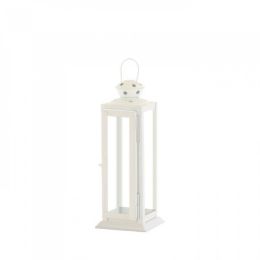 Small Cutout Stars White Lantern