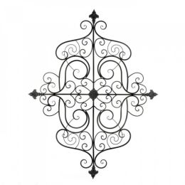 Fleur-de-lis Scrollwork Wall Plaque