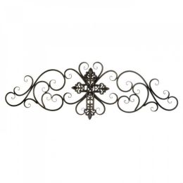 Cross Scrollwork Wall Plaque