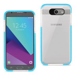 REIKO SAMSUNG GALAXY J7 V (2017) SOFT TRANSPARENT TPU CASE IN CLEAR BLUE