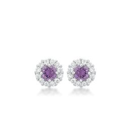 Bella Bridal Earrings In Purple E50163R-C20