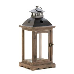 Large Rustic Wood Lantern