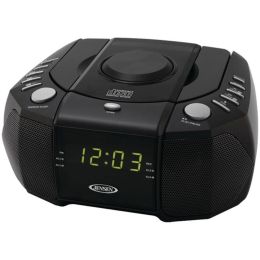 JENSEN JCR-310 Dual Alarm Clock AM/FM Stereo Radio with Top-Loading CD Player