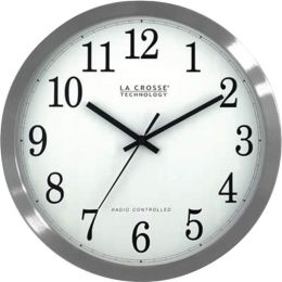 La Crosse Technology WT-3126B 12 Stainless Steel Atomic Wall Clock