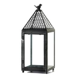 Black Bird Iron Lantern Large