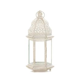 Sublime Distressed White Large Lantern