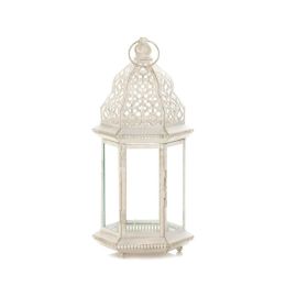 Sublime Distressed White Large Lantern