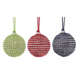 Holiday Jute Ball Ornament Trio