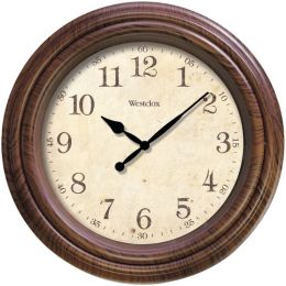 Westclox 33883P 10 Realistic Woodgrain Wall Clock