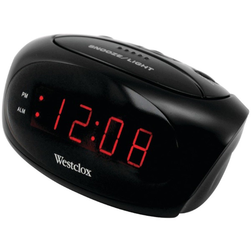 Westclox 70044A SuperLoud LED Electric Alarm Clock (Black)