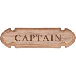 Whitecap Teak CAPTAIN Name Plate