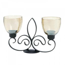 Fleur De Lis Dual Candleholder