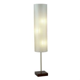 Modern Asian Style Floor Lamp with White Rice Paper Shade