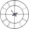 Oversized 30-inch Black Wall Clock with Roman Numerals