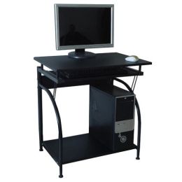 Computer Desk with Pullout Keyboard Tray and Bottom Shelf
