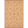2' x 3'9 Floret Vines Leaves Floral Area Rug in Terracotta Natural