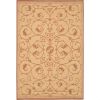 2' x 3'9 Floret Vines Leaves Floral Area Rug in Terracotta Natural