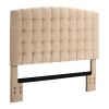 Full / Queen size Tufted Padded Upholstered Headboard in Beige