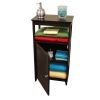 Modern Bathroom Floor Cabinet Free Standing Storage Unit in Espresso Wood Finish